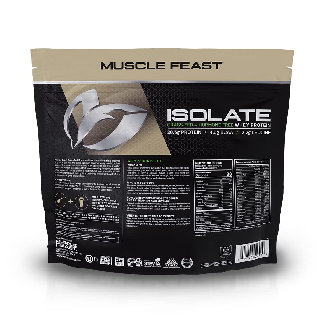 Muscle Feast Grass-Fed Whey Protein Isolate, All Natural Hormone Free Pasture Raised Muscle Feast buy supplements canada