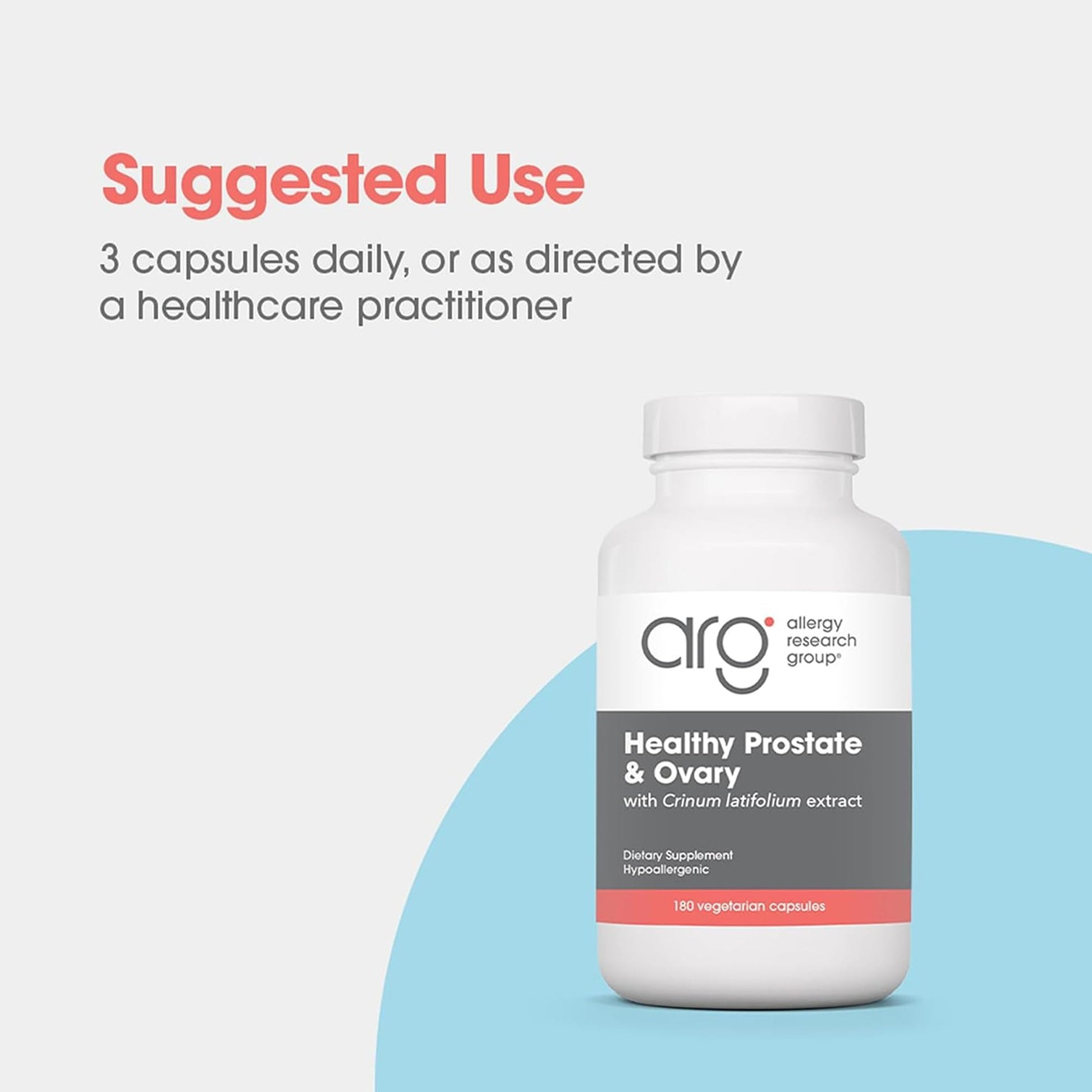 Allergy Research Group Healthy Prostate & Ovary - Traditional Chinese & Vietnamese Herbal Blend with Crinum Latifolium - Supports Reproductive Tissue & Immune Balance - 60 Servings - 180 Capsules Allergy Research Group buy supplements canada
