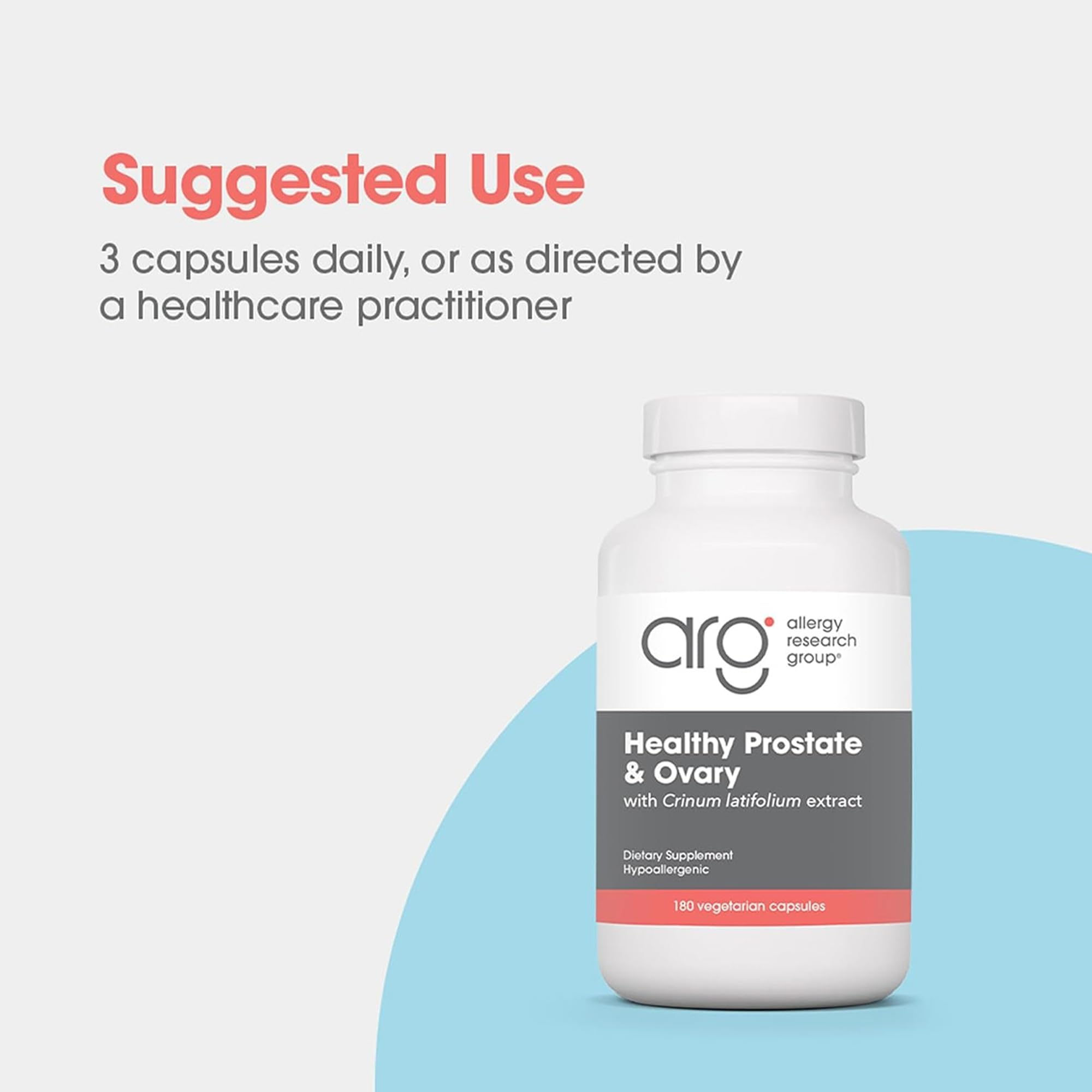 Allergy Research Group Healthy Prostate & Ovary - Traditional Chinese & Vietnamese Herbal Blend with Crinum Latifolium - Supports Reproductive Tissue & Immune Balance - 60 Servings - 180 Capsules Allergy Research Group buy supplements canada