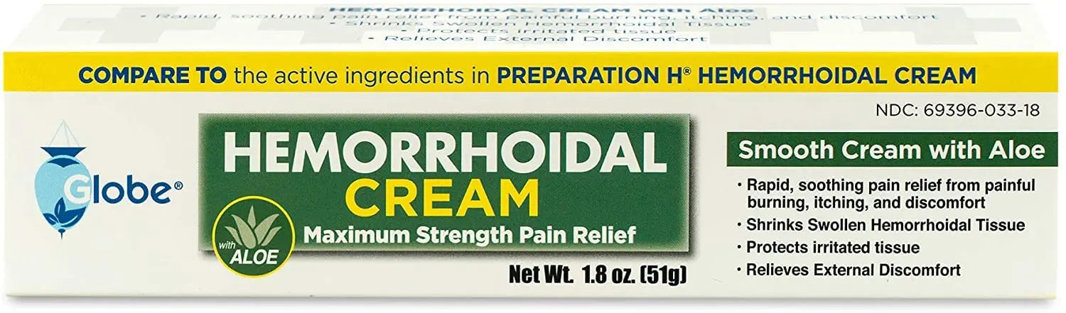 Globe Hemorrhoidal Cream, Phenylephrine HCl, Pramoxine with Aloe, Relief from Burning, Itching and Discomfort of Hemorrhoids, 1.8 Ounces Globe buy supplements canada