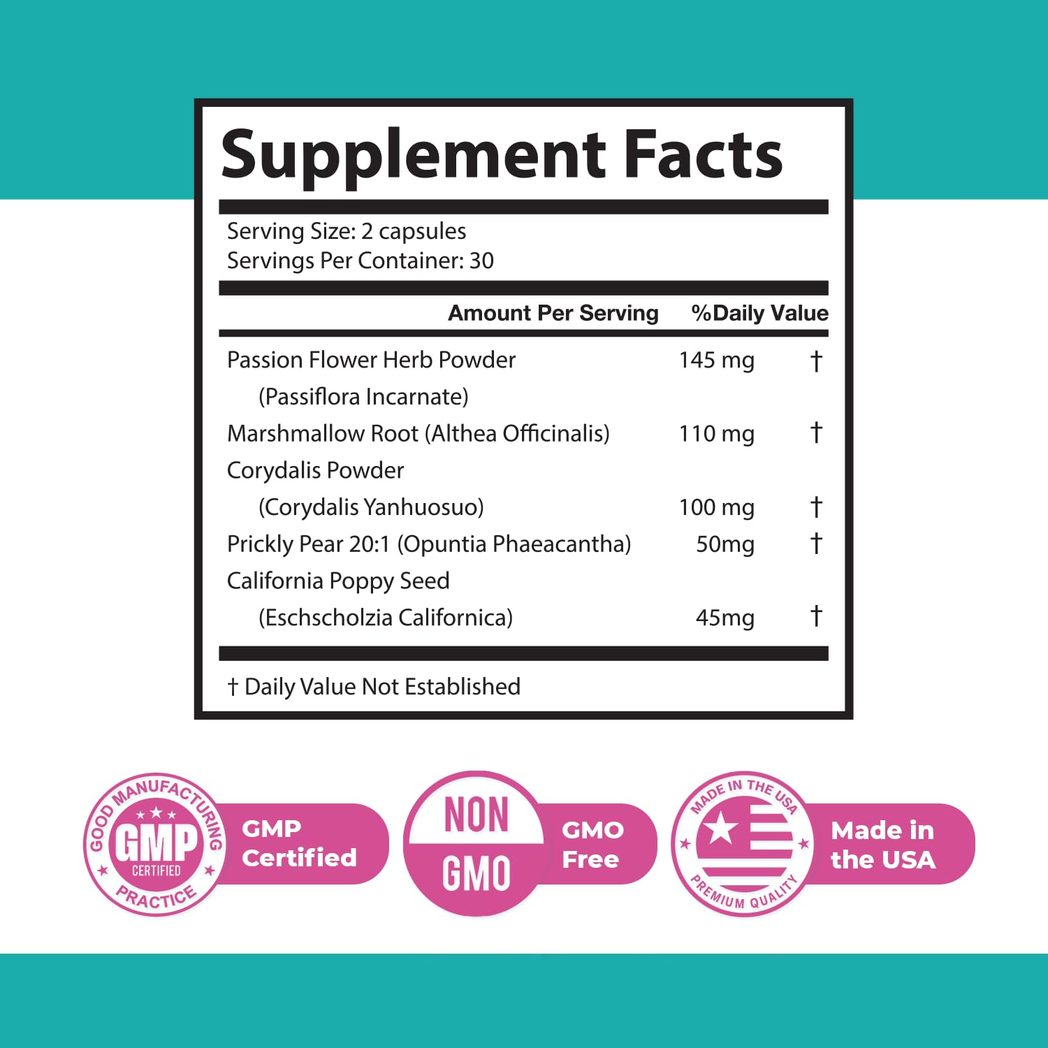 NeuroMax – Natural Herbal Blend with Passion Flower, Marshmallow Root & California Poppy – Non-GMO, Easy-to-Take Capsules, Made in USA, GMP Certified Facility - 60 Capsules, 1 Month Supply Nature’s NutriWave buy supplements canada