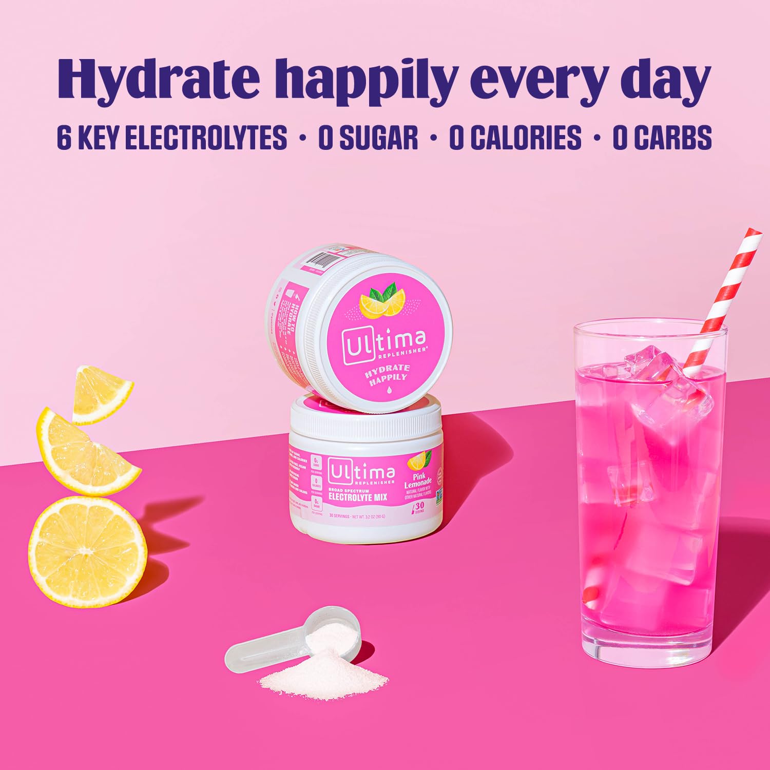 Ultima Replenisher Daily Electrolyte Drink Mix – Pink Lemonade, 30 Serving – Hydration Ultima Replenisher buy supplements canada