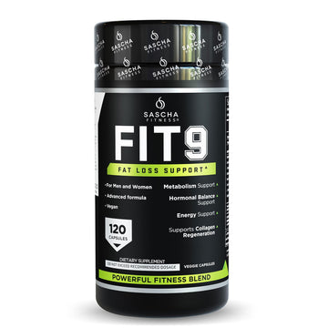 Sascha Fitness Fat Loss pills | Collagen support | Fluid Balance | FIT9 Ingredients: 7Keto + Uva Ursi, Gotu Kola, L-Theanine,Gingko Biloba,DIM,Green Tea | Weight Loss Supplements-Vegan-120 Natural Cap SASCHA FITNESS buy supplements canada