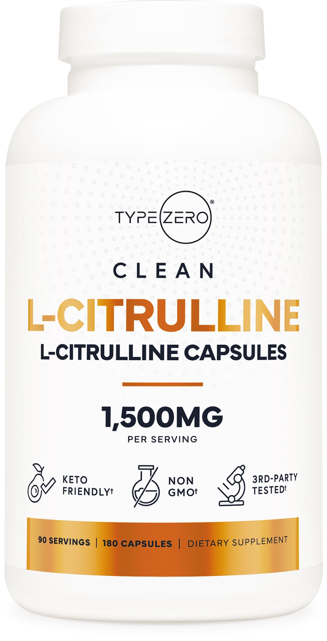 Type Zero L-Citrulline Capsules (180 Capsules) (1500 mg per Serving) - GMO-Free Type Zero buy supplements canada