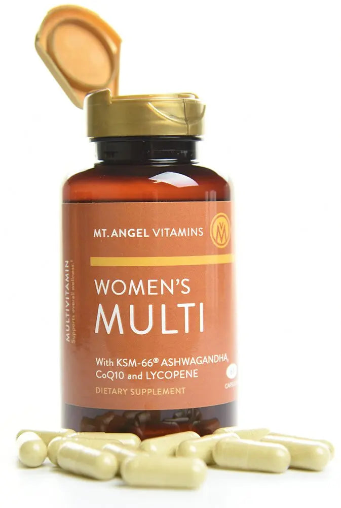 Mt. Angel Vitamins - Daily Womens Multivitamin - Adult Formula with Iron, Calcium, KSM-66 Ashwaganda, and a Potent Proprietary Herbal Blend Mt. Angel Vitamins buy supplements canada
