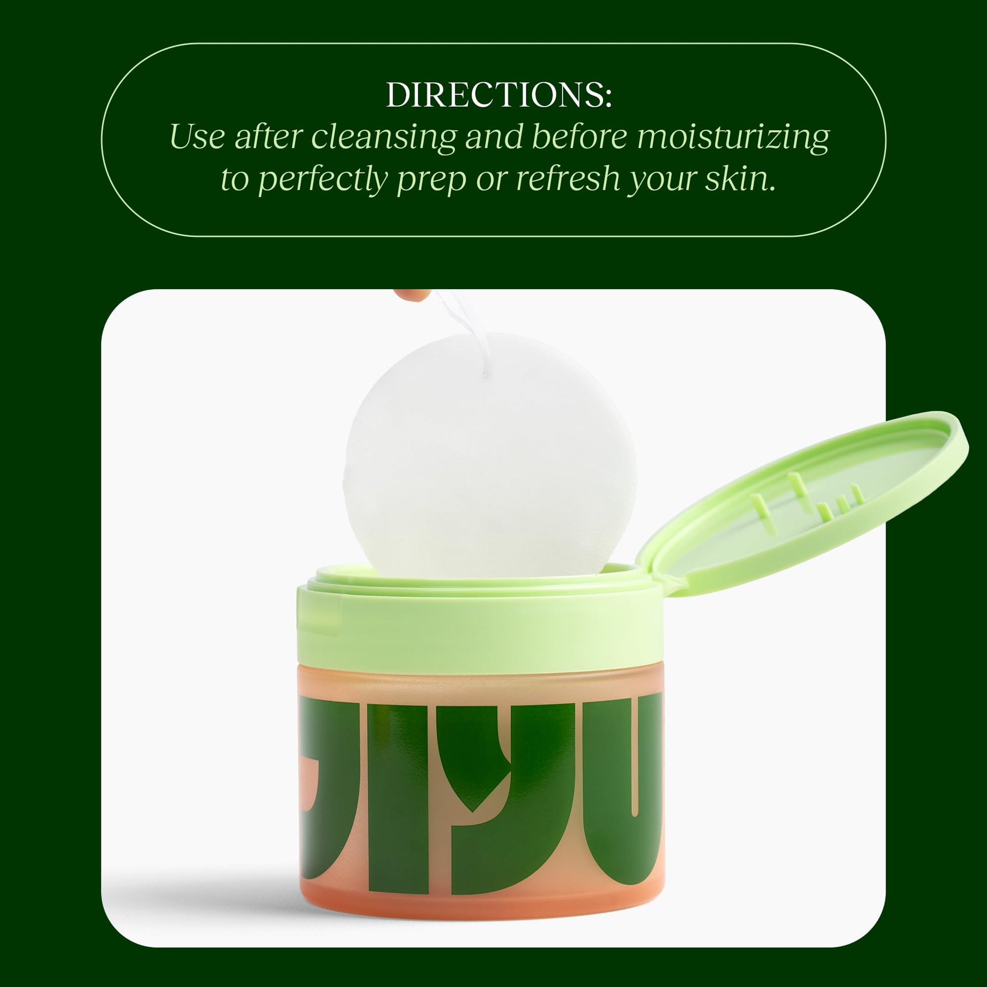 JiYu Toning Polish Pads - Korean Skincare for Dark Spots, Wrinkles & Dull Skin - Hydrating Facial JiYu buy supplements canada