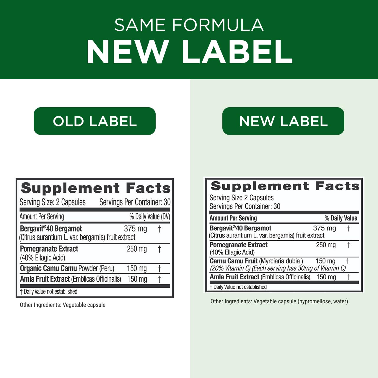 EMERALD LABS Bergamot+ - Supports Metabolism & Heart Health with Bergamot, Pomegranate, Amla & Camu Camu - Gluten-Free & Vegan - 60 Vegetable Capsules (30 Servings) EMERALD LABS buy supplements canada