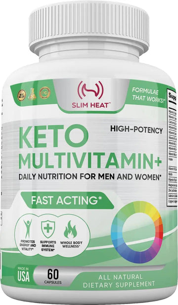 Keto Multivitamin for Women and Men - 35 Potent, Pure Ingredients - Vitamin C, Vitamin D, Vitamin A, Vitamin E and Zinc for Immune Support Slim Heat buy supplements canada