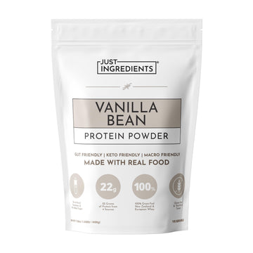 JUST INGREDIENTS Vanilla Protein Powder - Grass-Fed Whey Blend, Organic, Gluten Free, Dairy Free, Soy Free - 15 Servings, 22g Protein JUST INGREDIENTS buy supplements canada
