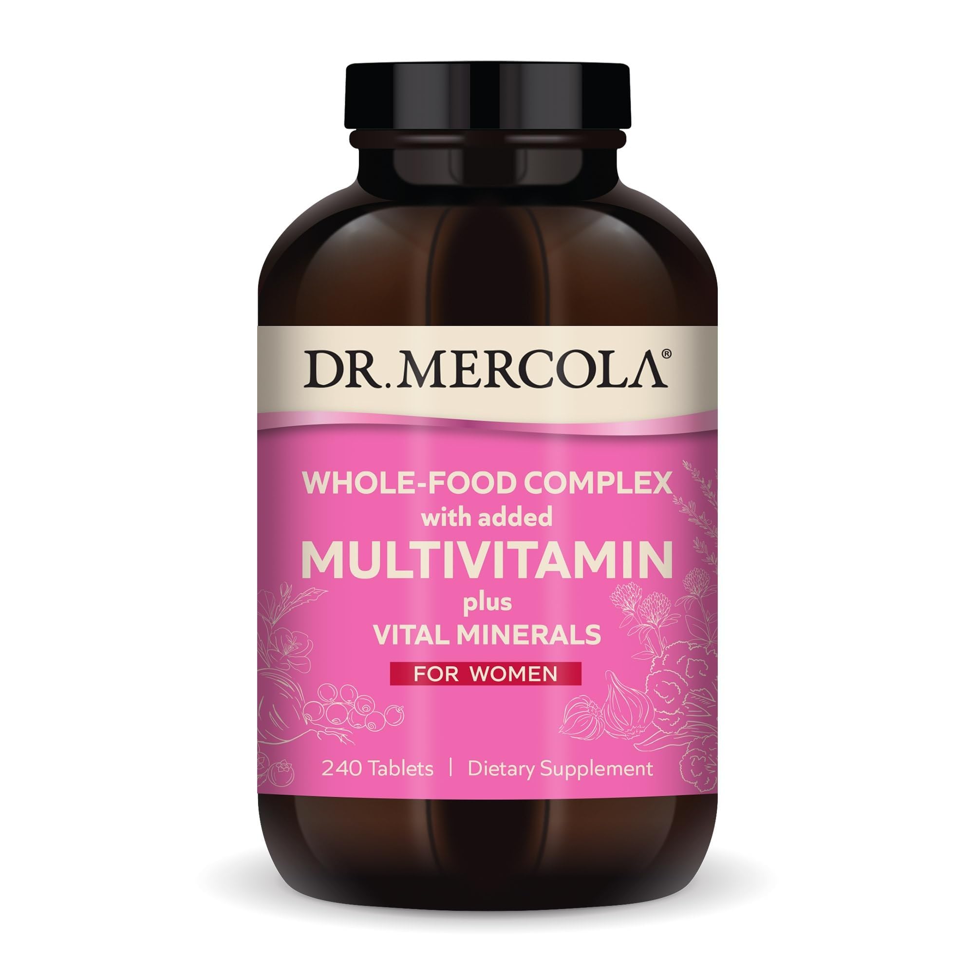 Dr. Mercola Whole-Food Complex for Women - with Added Multivitamin Plus Vital Minerals - Supports Energy & Cellular Health - Non-GMO, Gluten-Free & Soy-Free - 240 Tablets (30 Servings) Dr. Mercola buy supplements canada
