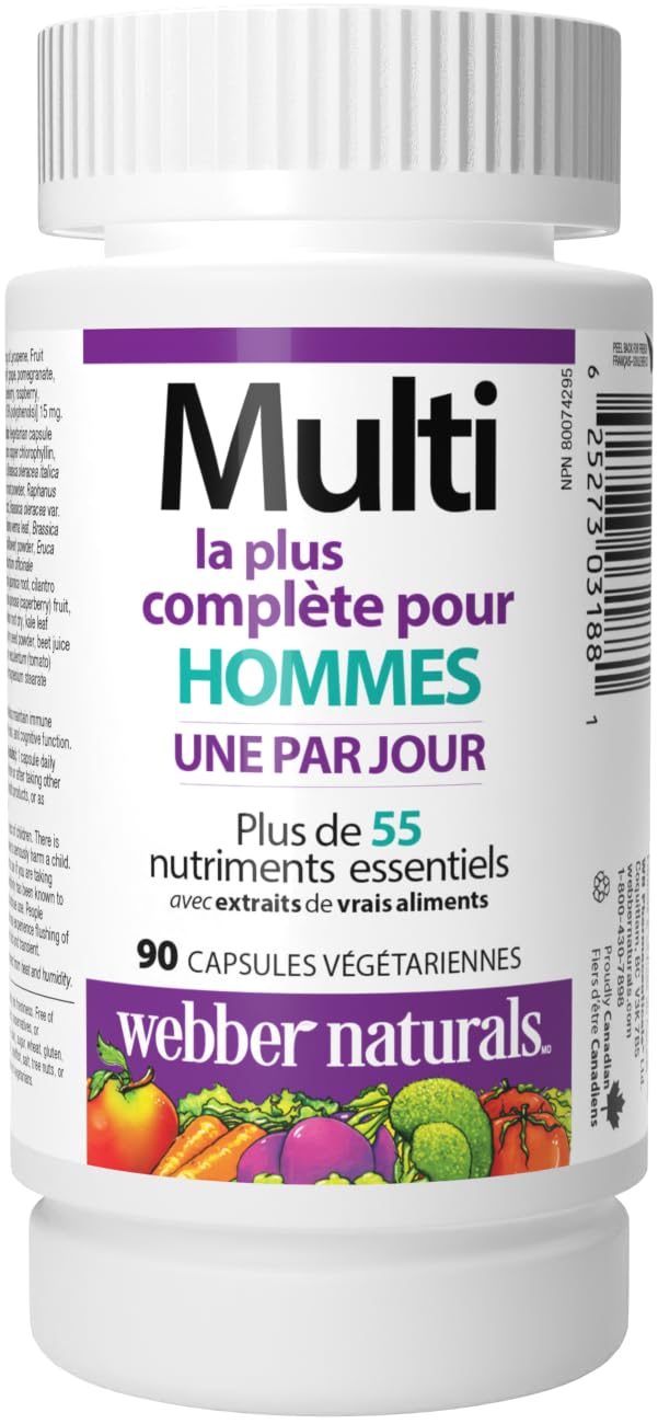 Webber Naturals Men's Most Complete Multi, 90 Vegetarian Capsules Webber Naturals buy supplements canada