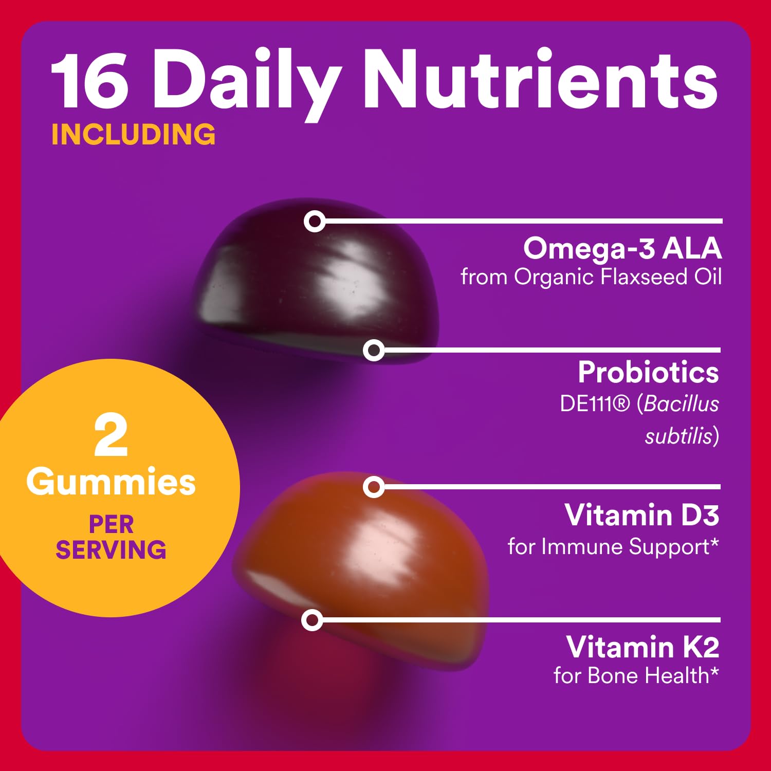 SmartyPants Organic Toddler Multivitamin Gummies: Probiotics, Omega 3 (ALA), Vitamin D3, C, Vitamin B12, B6, A, K & Zinc, Beta Carotene, Gluten Free SmartyPants buy supplements canada
