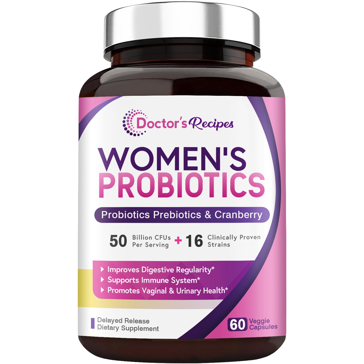 Doctor's Recipes Women’s Probiotic, 60 Caps 50 Billion CFU 16 Strains, with Organic Doctor's Recipes buy supplements canada