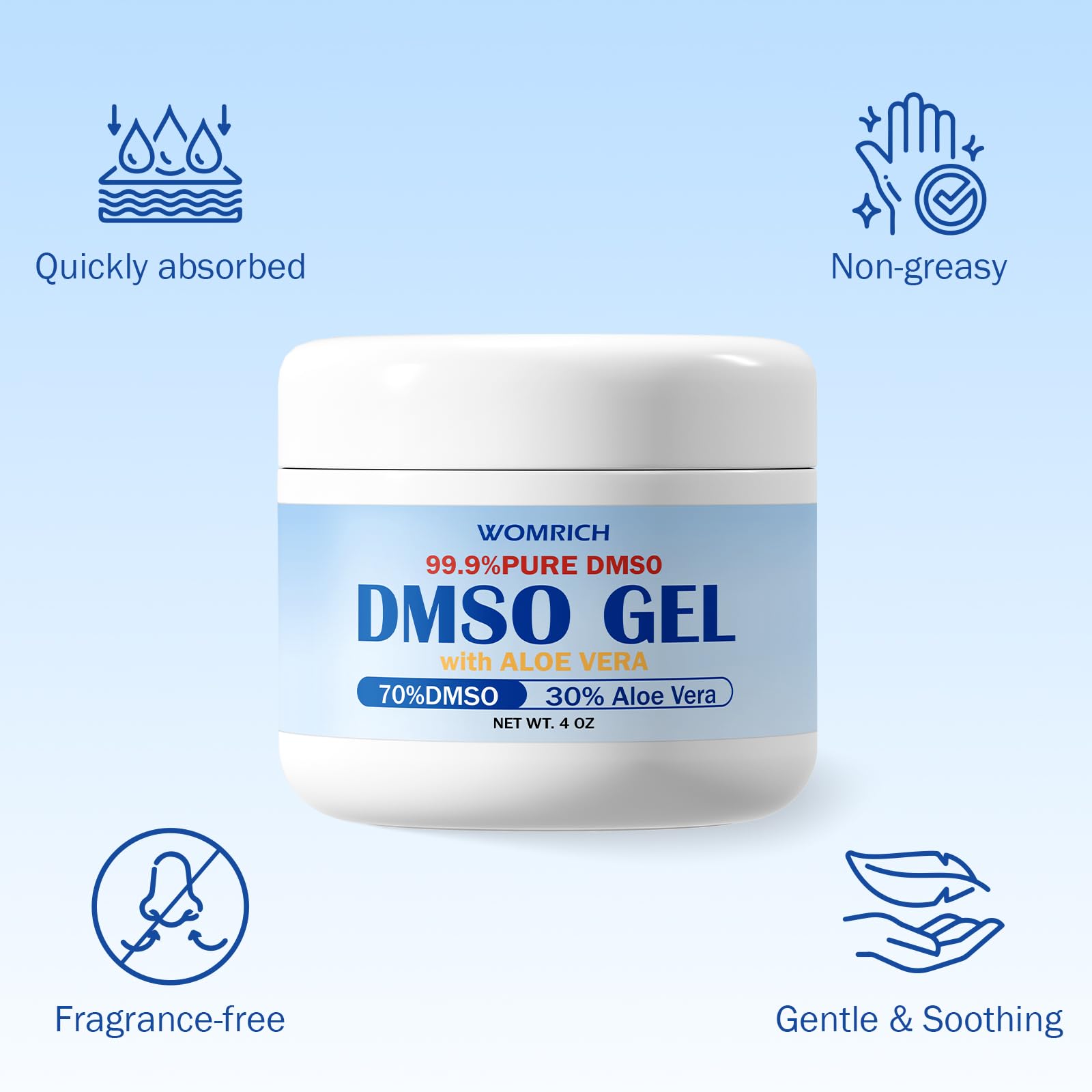 Lymph MD DMSO Gel with Aloe Vera - DMSO Pharmaceutical Grade for Joints and Muscles - Dimethyl Sulfoxide Cream 4 Oz - High Purity & Low Odor Lymph MD buy supplements canada