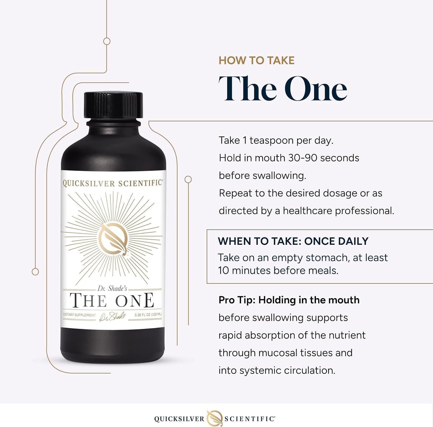 Quicksilver Scientific The ONE Mitochondrial Elixir - Mitochondria Supplement to Support Cellular Health with Phosphatidylcholine, Resveratrol, Reishi Mushroom & CoQ10 Liquid (3.38 Fl oz / 100ml) Quicksilver Scientific buy supplements canada