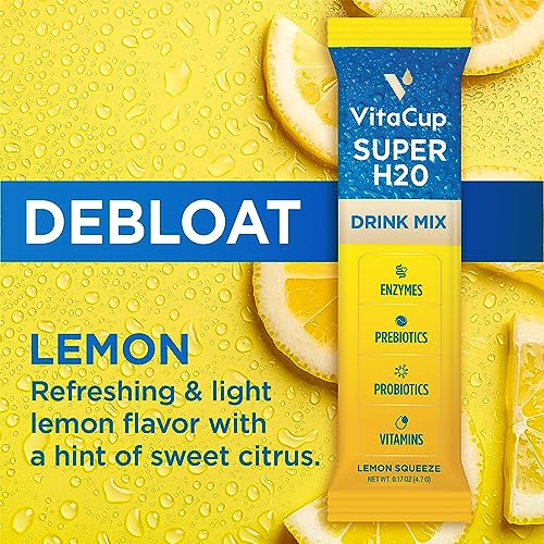 VitaCup Super H2O Bloating Relief and Digestive Health Drink Mix Packets, Probiotics VitaCup buy supplements canada
