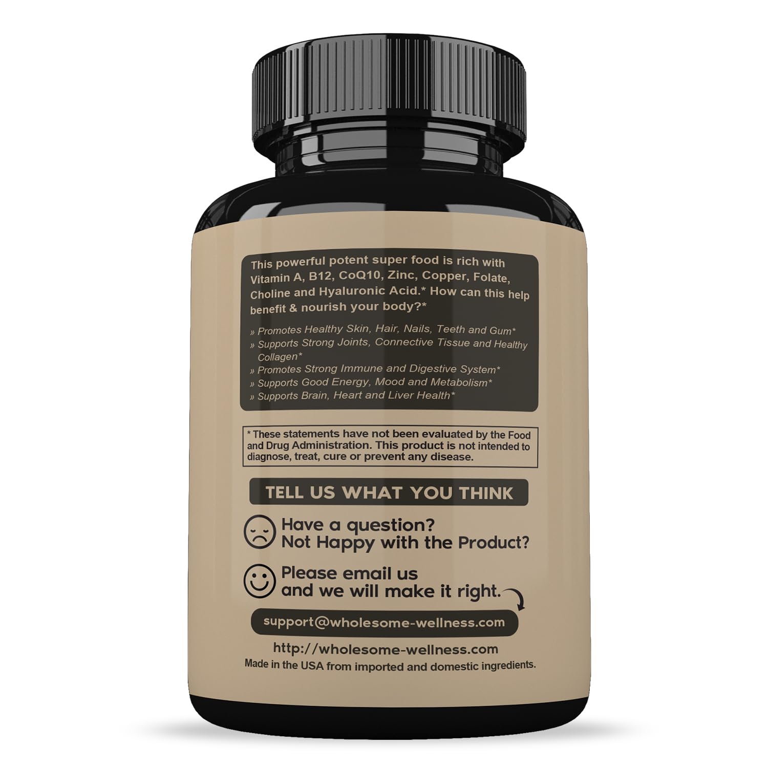 Wholesome Wellness Grass Fed Desiccated Beef Liver Capsules (180 Pills, 750mg Each) - Natural Iron, Vitamin A, B12 for Energy - Raised Undefatted in New Zealand Wholesome Wellness buy supplements canada