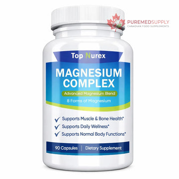 Top Nurex Magnesium Complex 1000 mg, 8-Source Magnesium Blend with Glycinate, Citrate, Malate & Taurate, Vegan Non-GMO Formula, 90 Capsules Kunnozz buy supplements canada