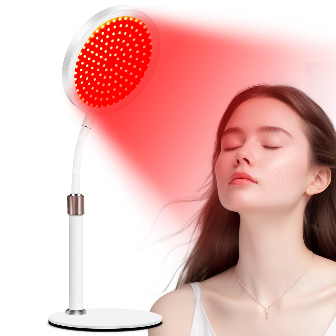 Red Light Lamp with Base, 660nm Red Light & 850nm Near Infrared Red Light Lamp with Timer Devowellte buy supplements canada