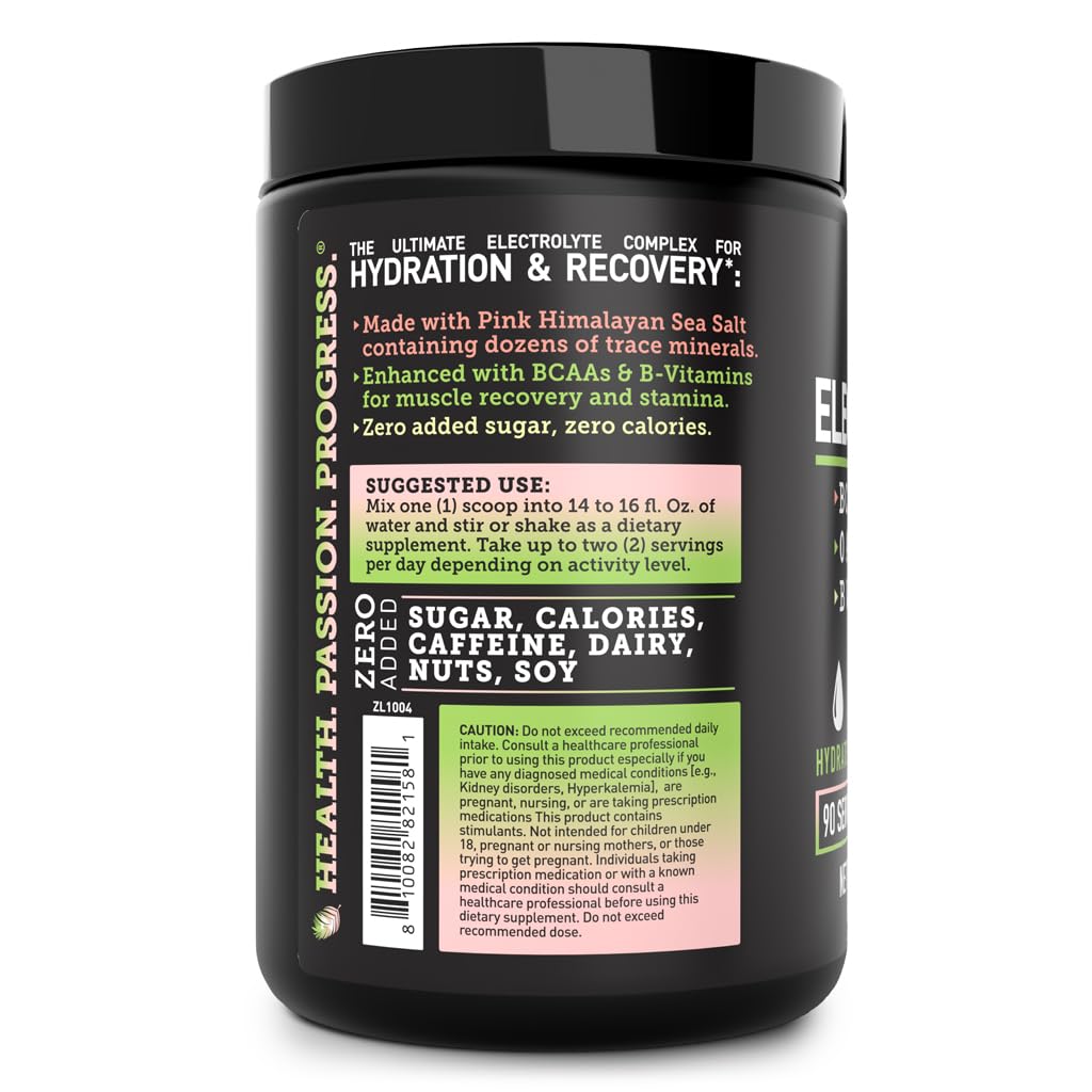 Zeal Electrolyte Powder - 90 Servings | Keto Electrolytes Powder | Zero Sugar, BCAAs, B-Vitamins | Potassium, Zinc, Magnesium Zeal Naturals buy supplements canada