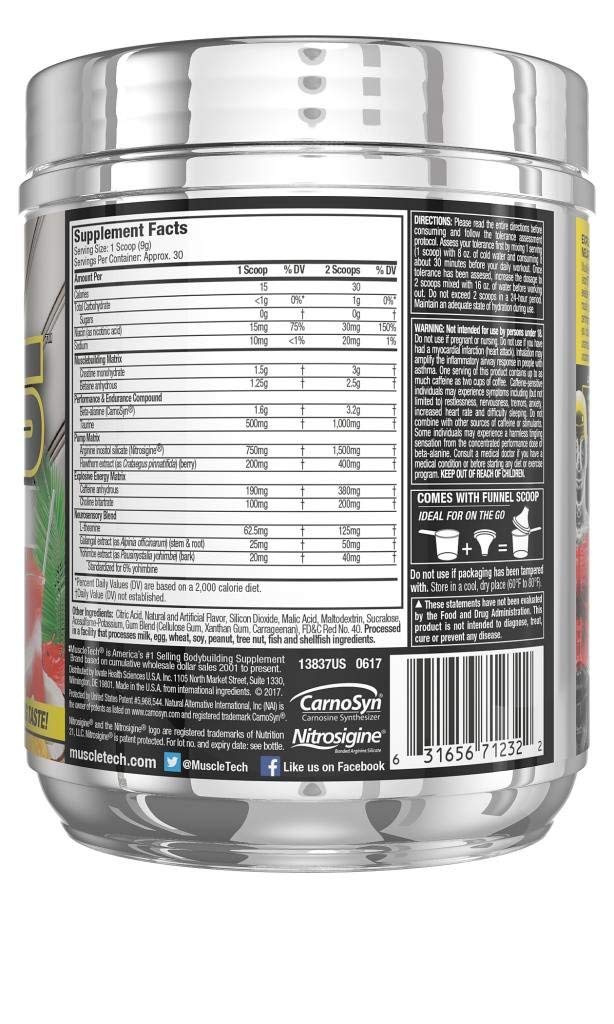 Pre Workout Powder | MuscleTech Vapor X5 for Men & Women, Energy Drink Mix Sports MuscleTech buy supplements canada
