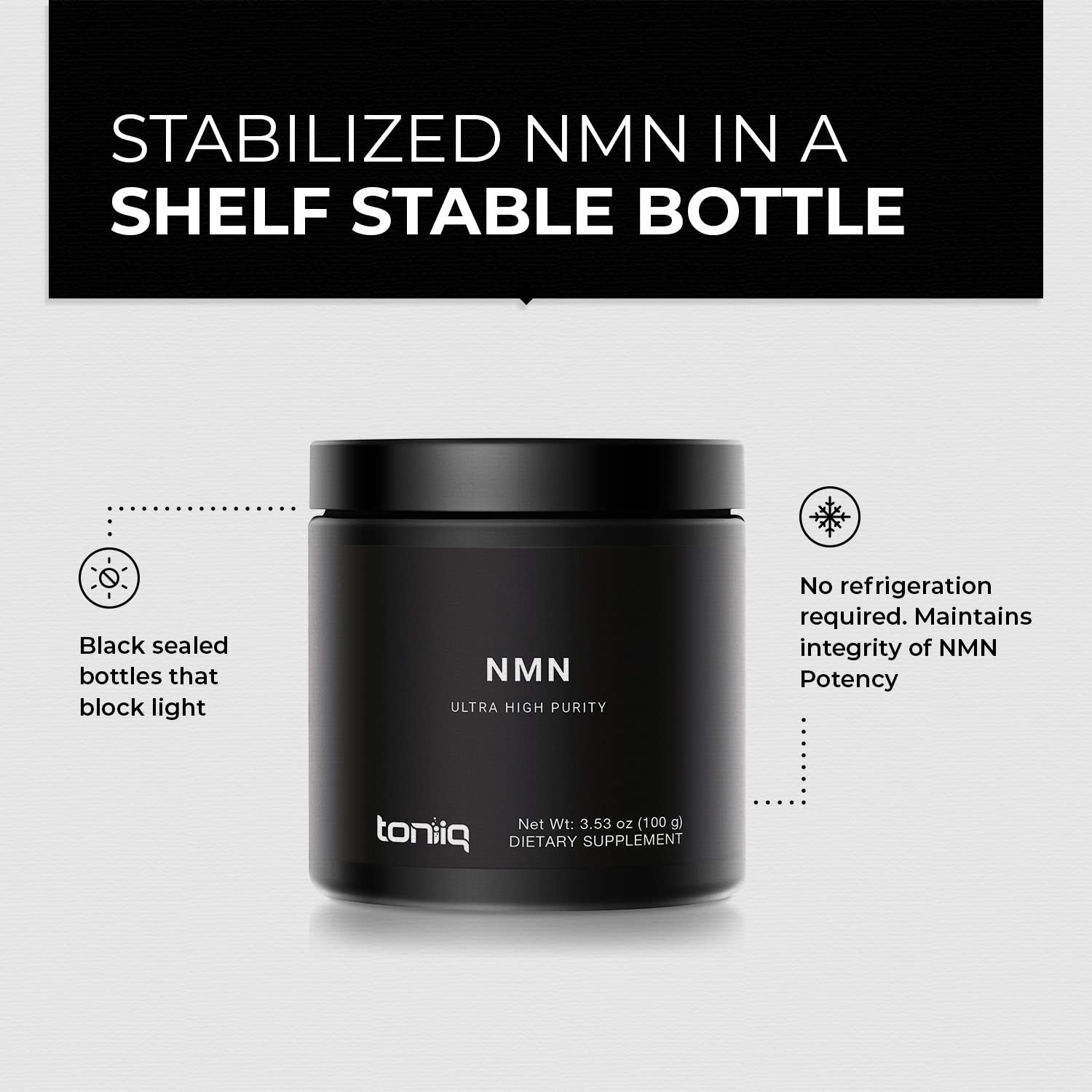 Toniiq Ultra High Purity NMN Powder - 100 Grams - 99.5% Highly Purified and Highly Bioavailable - Fully Stabilized Formula - Supports NAD+ Levels - Nicotinamide Mononucleotide Powder Supplement Toniiq buy supplements canada
