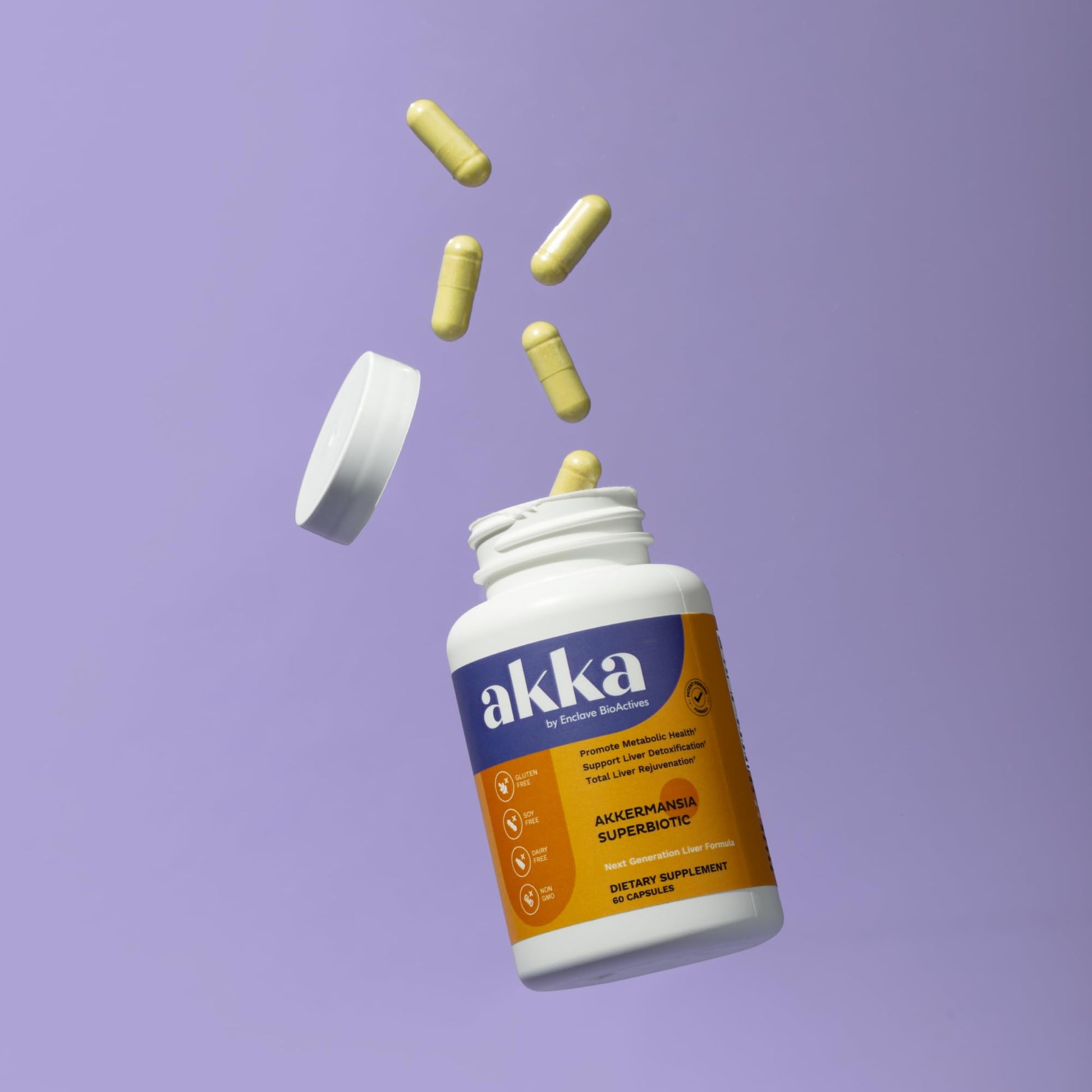 AKKA Premium Liver Cleanse Detox & Repair Superbiotic - Supports Liver Health & Function, Boosts Energy, Digestion & Metabolism with Bioavailable Pasteurized Akkermansia, Non-GMO, Gluten-Free, 60 Caps AKKA buy supplements canada