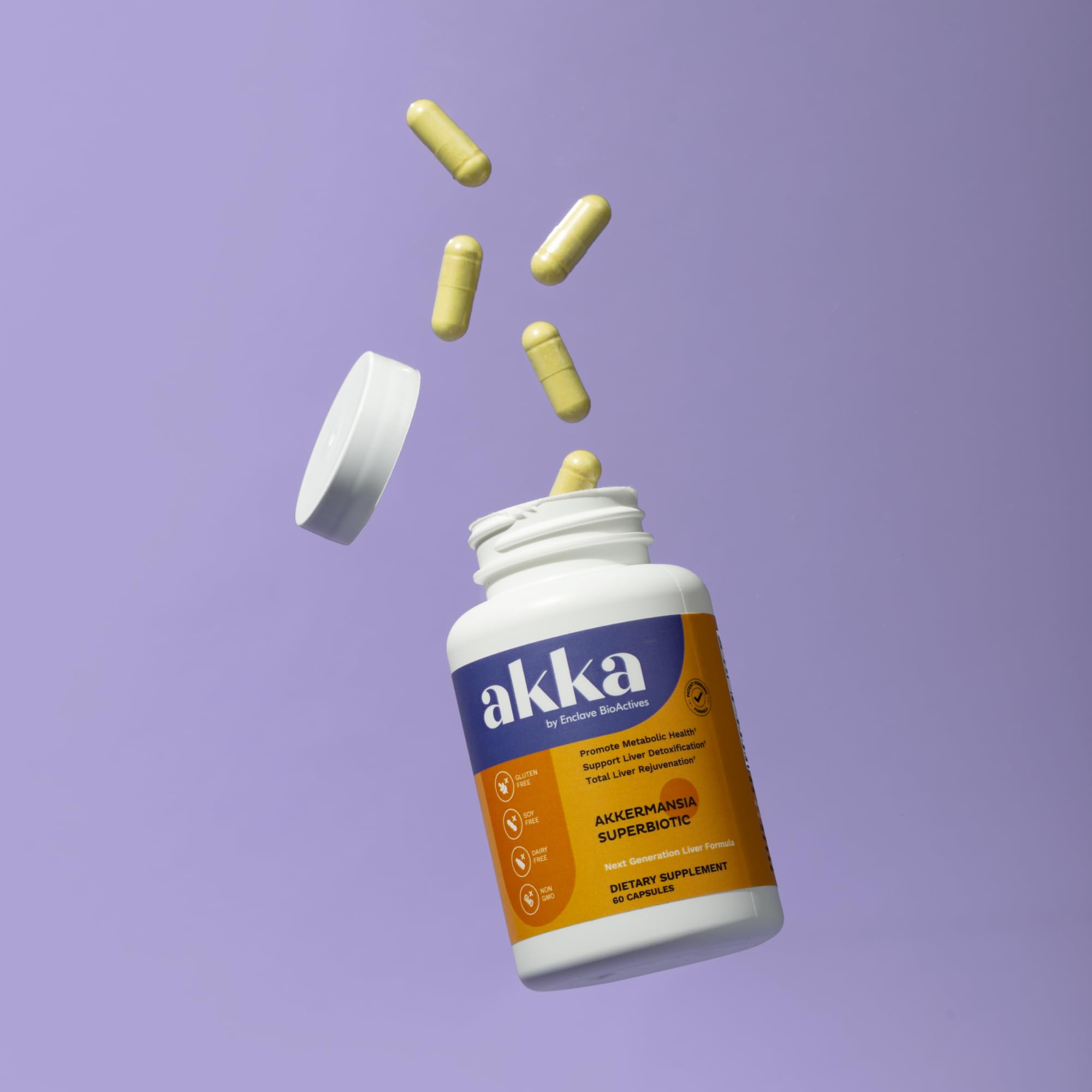 AKKA Premium Liver Cleanse Detox & Repair Superbiotic - Supports Liver Health & Function, Boosts Energy, Digestion & Metabolism with Bioavailable Pasteurized Akkermansia, Non-GMO, Gluten-Free, 60 Caps AKKA buy supplements canada