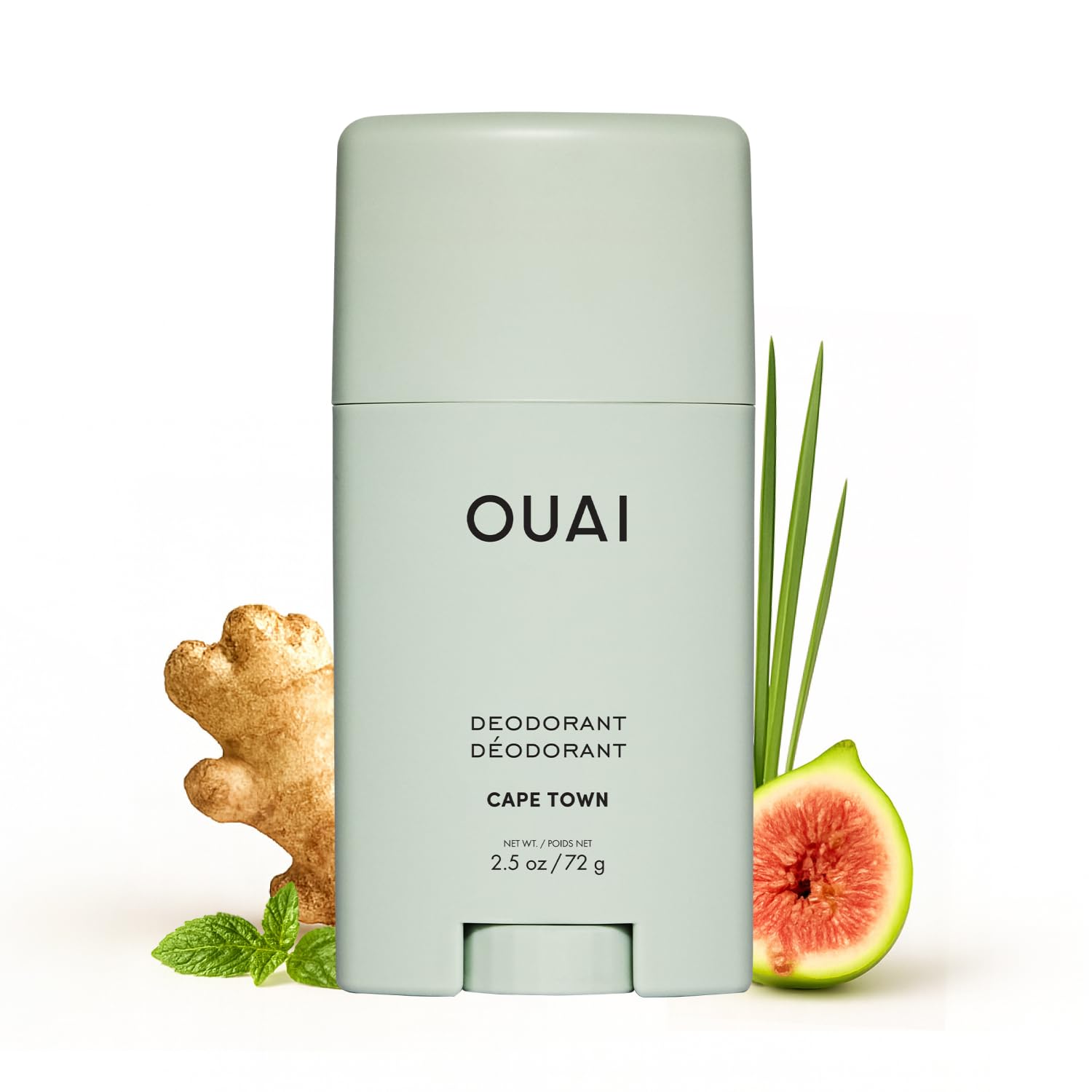 OUAI Aluminum Free Deodorant - Women's Deodorant with 24-Hour Odor Control & Invisible Application - Enriched with Notes of Wet Grass, Ginger, Basil & Green Fig - Cape Town (2.5 oz) OUAI buy supplements canada