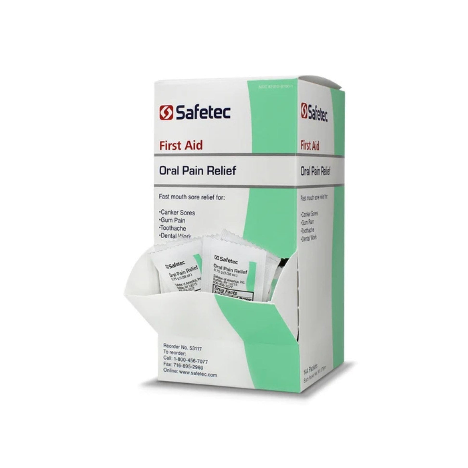 Safetec Oral Pain Relief, .75 g Packets, Box of 144 Safetec buy supplements canada
