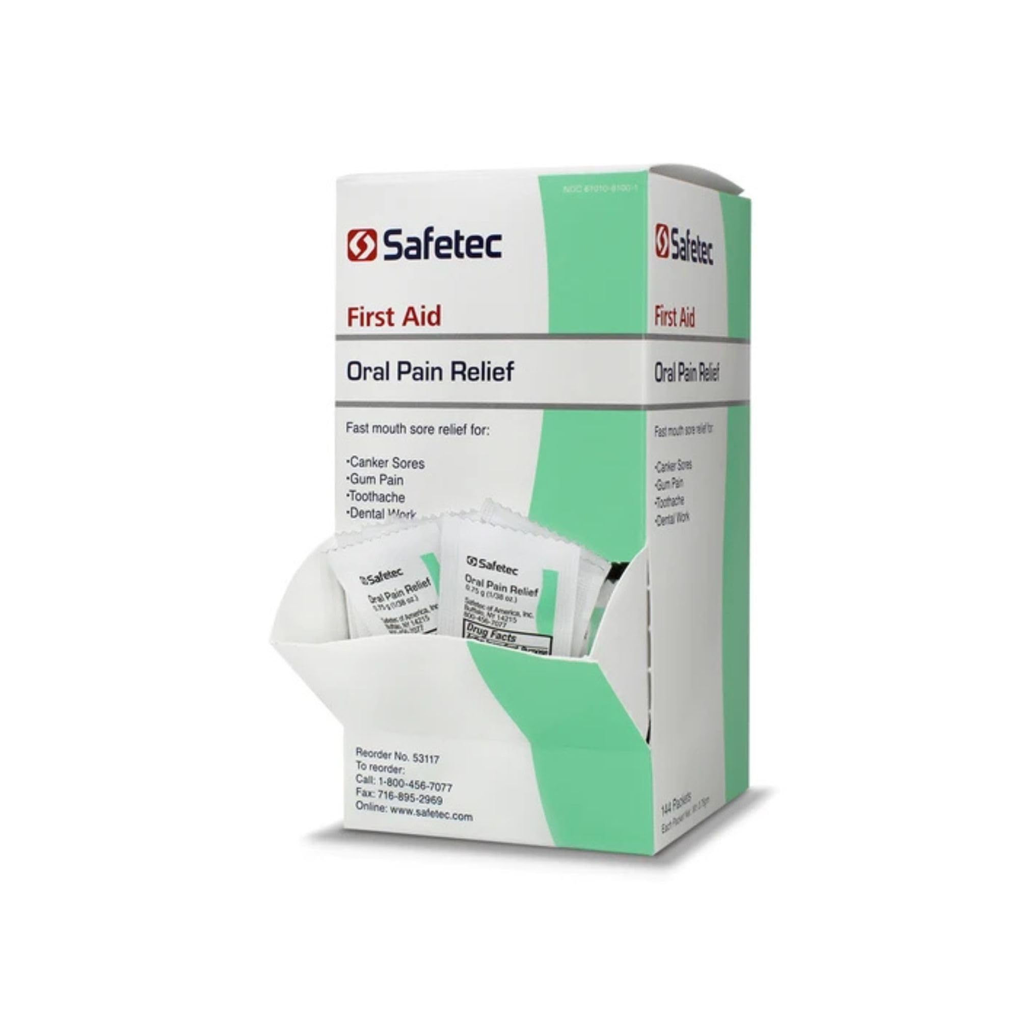 Safetec Oral Pain Relief, .75 g Packets, Box of 144 Safetec buy supplements canada