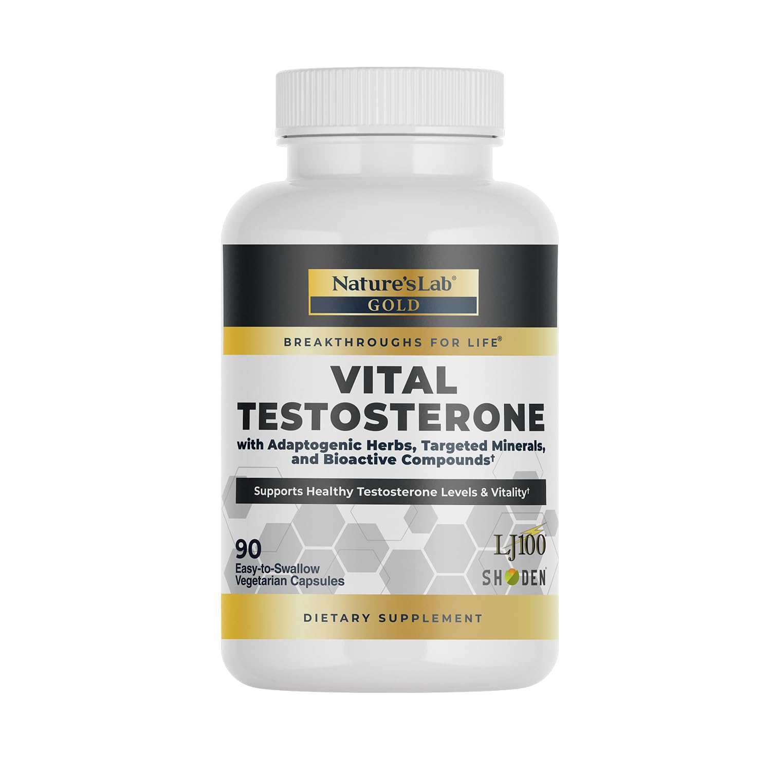 Nature's Lab Gold Vital Testosterone with Adaptogenic Herbs, Targeted Minerals and Bioactive Compounds* - Supports Healthy Testosterone Levels & Vitality* - 90 Capsules (30 Day Supply) Nature's Lab buy supplements canada