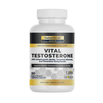 Nature's Lab Gold Vital Testosterone with Adaptogenic Herbs, Targeted Minerals and Bioactive Compounds* - Supports Healthy Testosterone Levels & Vitality* - 90 Capsules (30 Day Supply) Nature's Lab buy supplements canada
