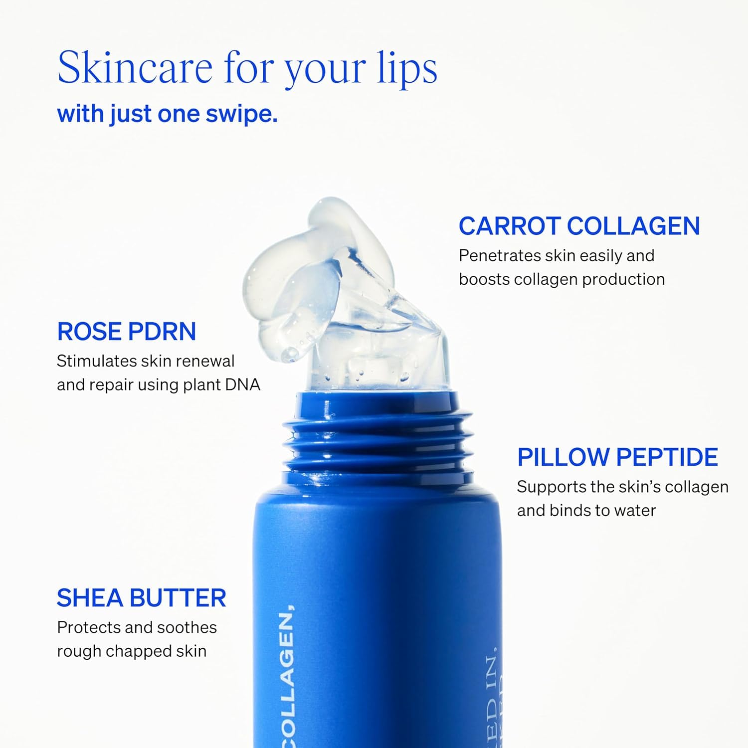 KNEMO LipLock Jelly Serum for Dry Lips, Long-Lasting, Hydrating, Plumping, Glossy Mask with Rose PDRN, Carrot Collagen, Pillow Peptide, Moisturizing Tinted Lip Balm. (Crystal Clear) KNEMO buy supplements canada