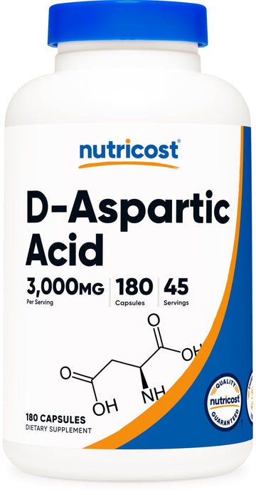 Nutricost D-Aspartic Acid (DAA) Capsules 3000mg Per Serving (180 Capsules) - Non-GMO Nutricost buy supplements canada