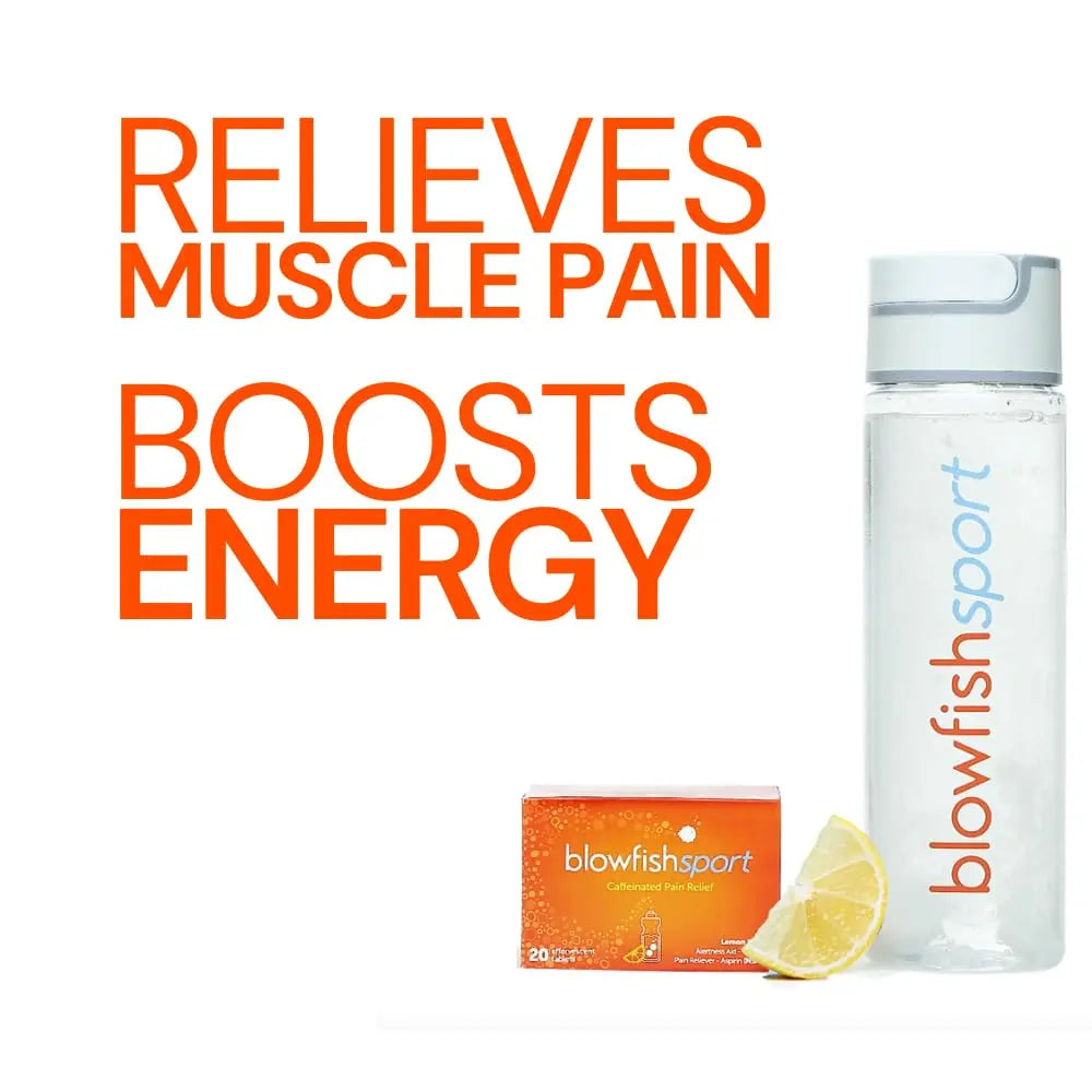 Blowfish Sport | Pain Relief for Athletes | Eases Sore Muscles | Boosts Energy | Effervescent Formula Works Fast | Perfect for Morning Workouts Blowfish buy supplements canada