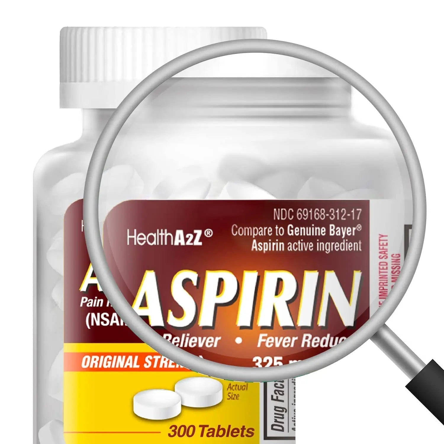 HealthA2Z® Aspirin 325mg | Uncoated Tablets |Original Strength | Pain Reliver | Fever Reducer | Compare to Bayer® Active Ingredients… (300 Counts) HealthA2Z buy supplements canada