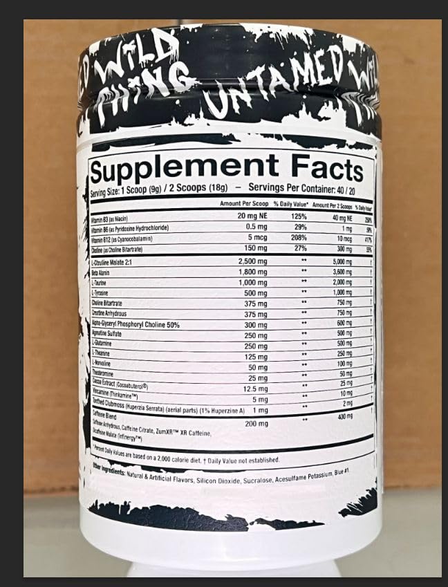 Assault Labs Wild Thing Pre Workout Powder Blend of Di-Citrulline Malate,Beta Alanine Assault Labs buy supplements canada