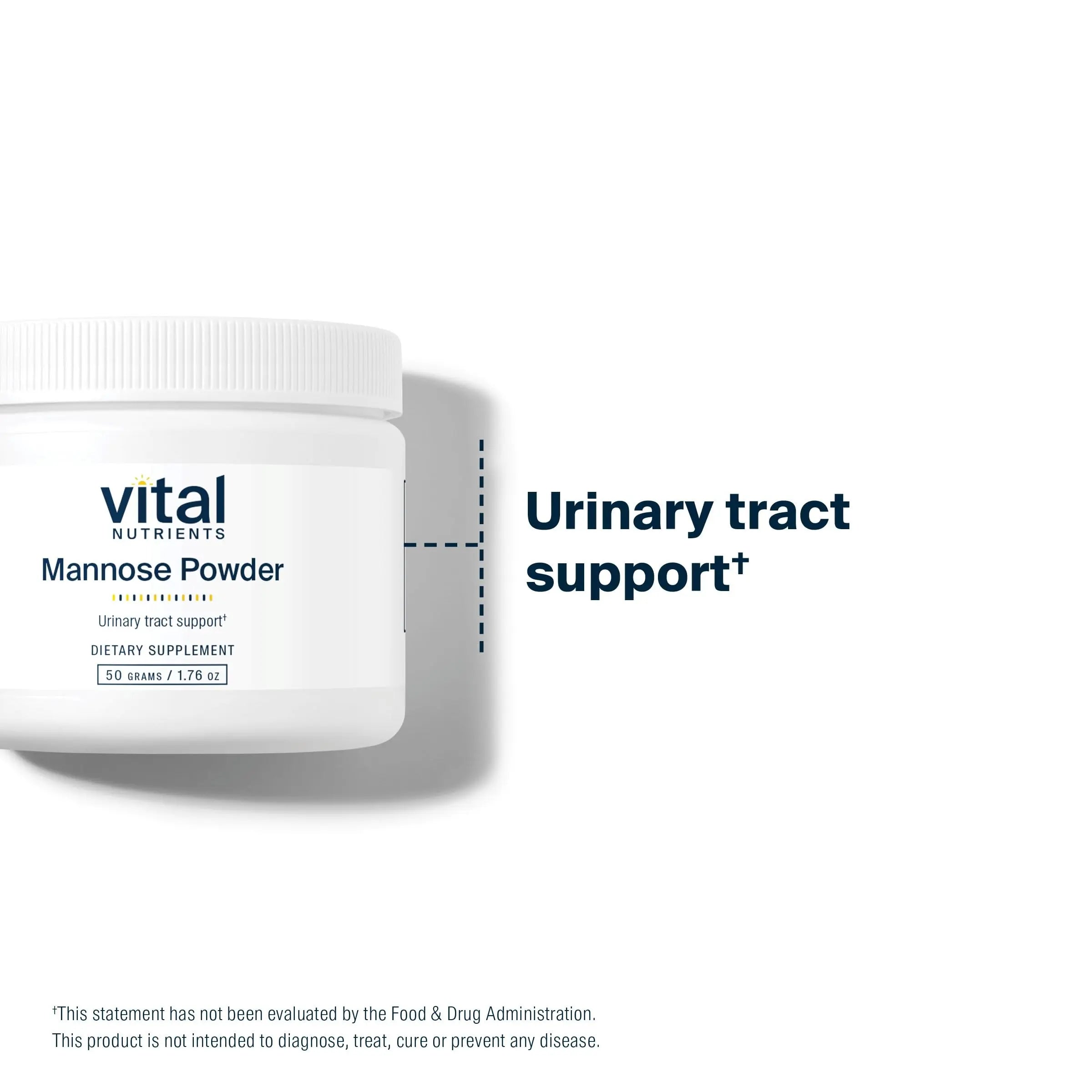 Vital Nutrients Mannose Powder 50g - Vegan D-Mannose Supplement for Urinary Tract and Bladder Support - Gluten, Dairy, Soy Free - Non-GMO - 25 Servings Vital Nutrients buy supplements canada