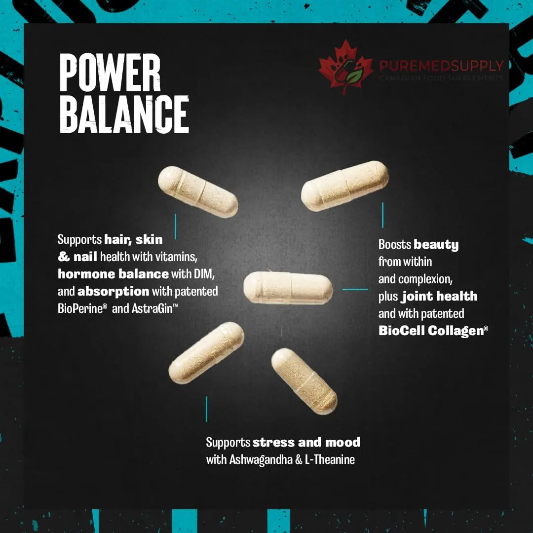 Animal Power Balance – Women's Alpha F Comprehensive Formula – Supports Hormonal Balance, Complexion, Hair, Nails, Mood and Stress, Intestinal Health, & Bone and Joint Health – 30 Packs Animal buy supplements canada