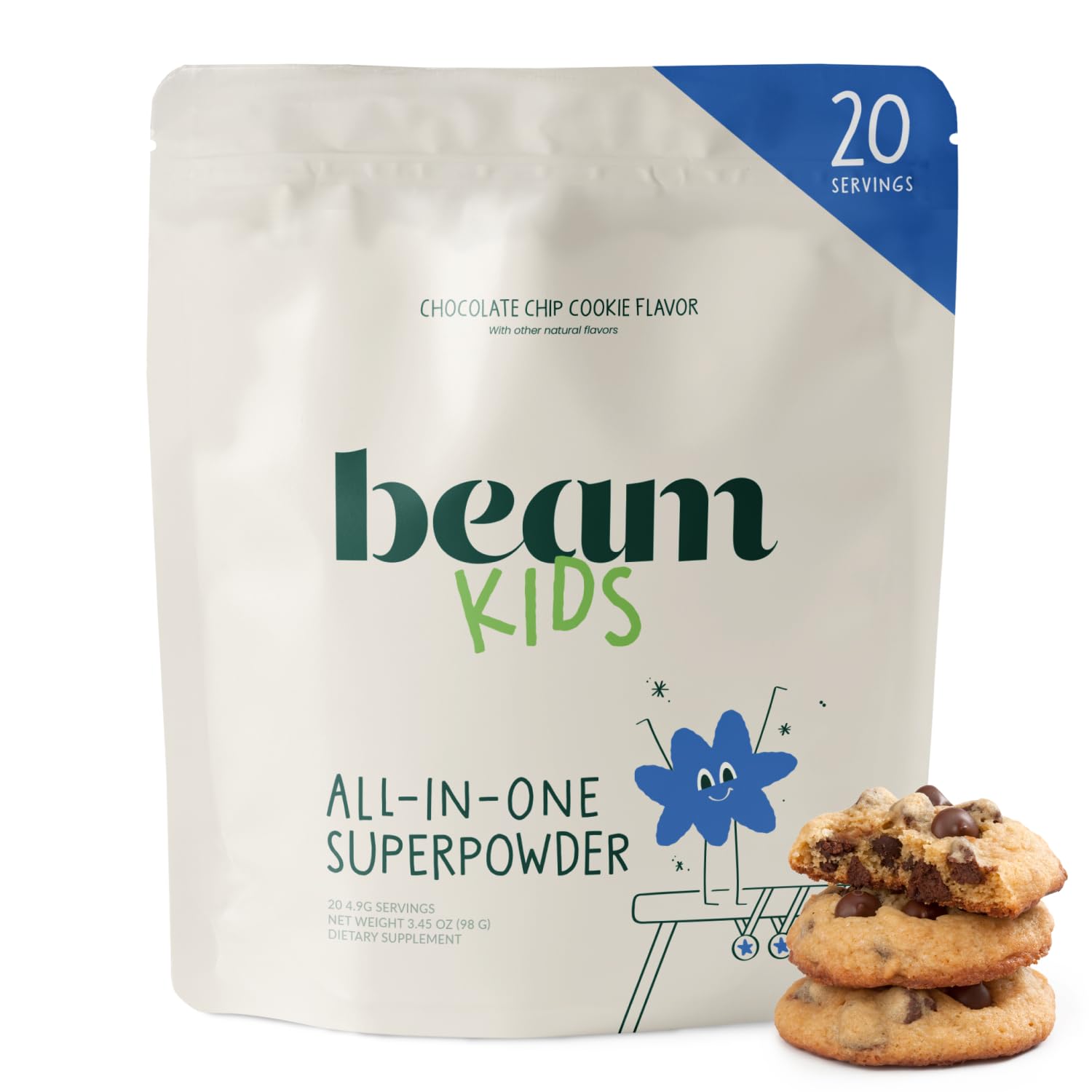 Beam Kids Multivitamin Powder – Kids Vitamins with Greens, Probiotic & Prebiotic, Immune Support for Children & Toddlers, No Artificial Sweeteners, For Picky Eaters, Beam buy supplements canada