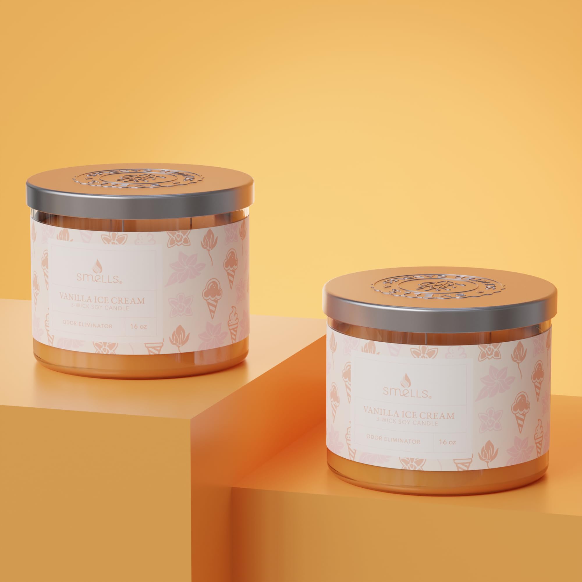 Smells - Odor Eliminator - Premium Soy Wax Jar Scented Candle 12oz. and 16oz. - 100% Cotton Single Wick SmellS buy supplements canada