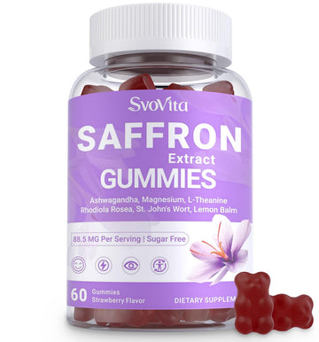 Svovita Saffron Supplements Gummies with Saffron Extract, Sugar Free 60 Count Svovita buy supplements canada