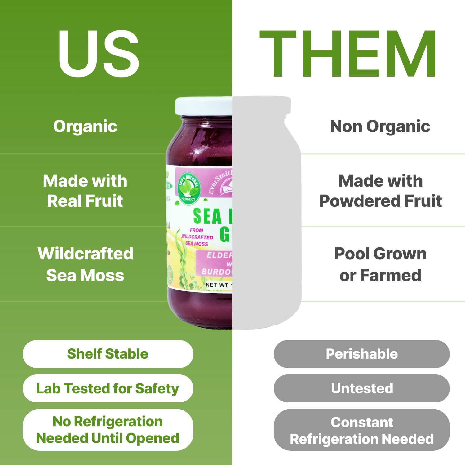 EverSmith Organics - Wildcrafted Irish Sea Moss Gel | Made in USA | Rich in Vitamins EverSmith Organics buy supplements canada