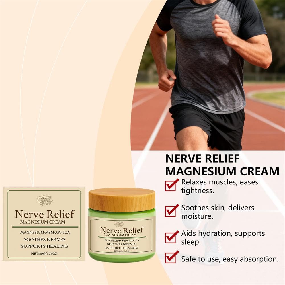 Total Relief Magnesium Cream - Nerve Relief Magnesium Cream with MSM & Arnica,Total ReliefCream for Muscle Relaxation, Soothes Nerves & Daily Soothing Support, Deep Hydration,50g/1.76oz Aus Healthcare buy supplements canada