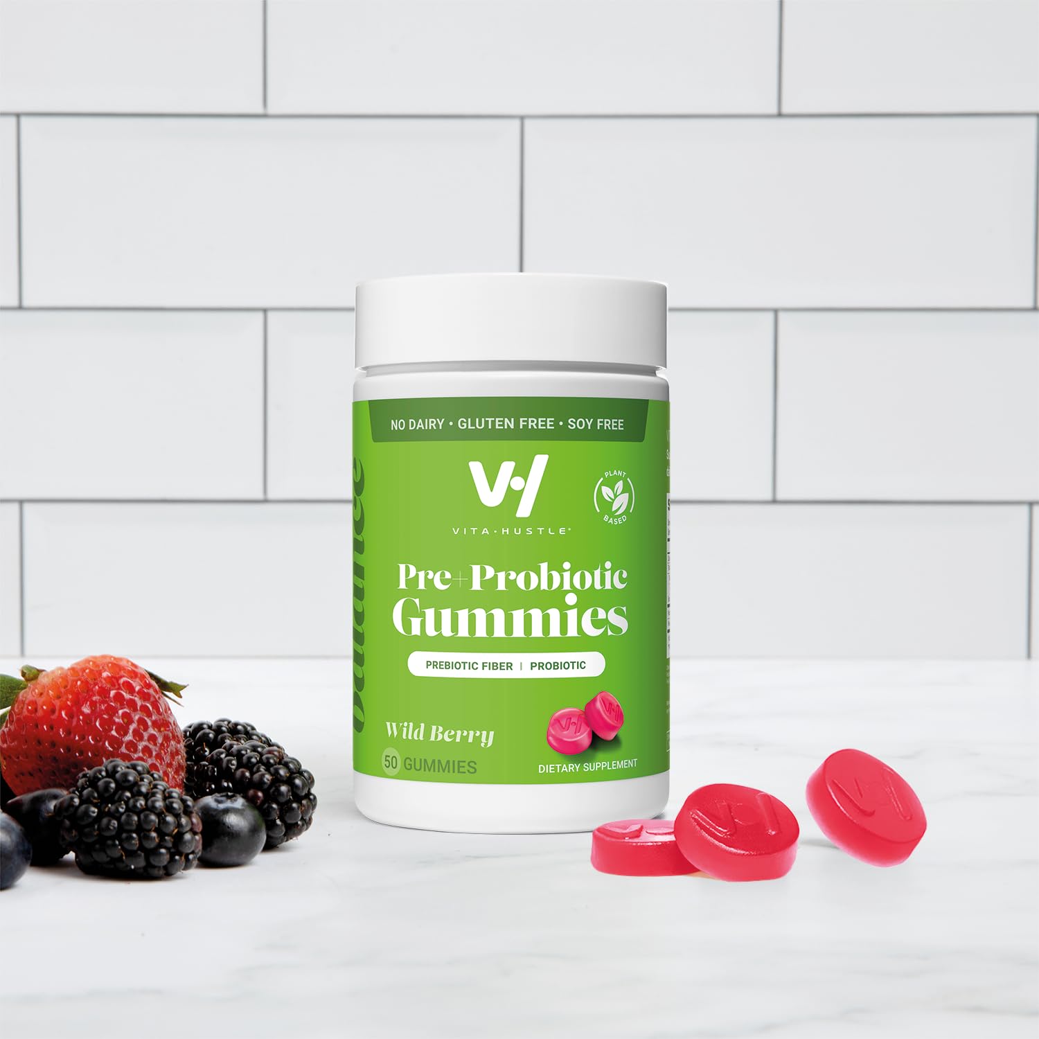 VitaHustle Probiotic Gummies + Prebiotics by Kevin Hart with Chicory Root Inulin Fiber VitaHustle buy supplements canada
