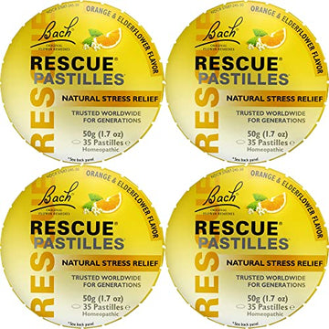 RESCUE Bach PASTILLES, Orange and Elderflower Flavor, Natural Stress RESCUE buy supplements canada
