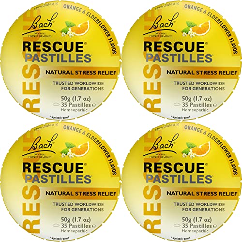 RESCUE Bach PASTILLES, Orange and Elderflower Flavor, Natural Stress RESCUE buy supplements canada