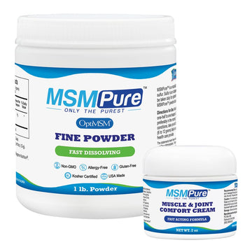 KALA HEALTH MSMPure Fine Powder 1lb and Muscle & Joint Cream 2oz Bundle KALA HEALTH buy supplements canada