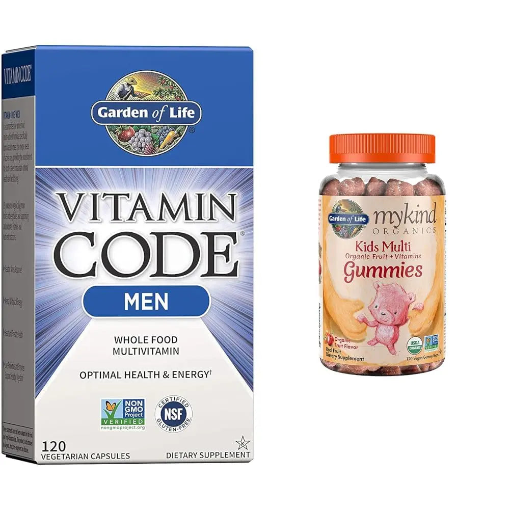 Garden of Life Men's Whole Food Multivitamin 120 Count and Kids Organic Fruit Gummy Vitamins 120 Count Garden of Life buy supplements canada